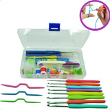Kit De Acessórios E Agulhas Para Crochê Kit Crochê Lanmax