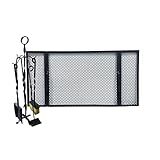 Kit De Acessórios Torcidos Para Lareira Inclui Ferramentas Essenciais E Tela De Proteção Medindo 19x67cm E 19x53cm Para Garantir Segurança E Estilo Na Sua Lareira
