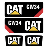 Kit De Adesivo Para Rolo Compactador Caterpillar Cw34