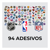 Kit De Adesivo Times Esportes Americano nba Nfl E Nhl