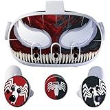 Kit De Adesivos De Pele Fácil De Aplicar Compatível Com Meta Quest 3 Acessórios De Realidade Virtual Vilão Carnívoro De Fone De Ouvido Capa Protetora De Realidade Virtual