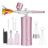 Kit De Aerógrafo Compressor Recarregável Sem Fio Conjunto