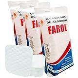 Kit De Algodão Quadrado Dupla Face Farol 3 Pacotes Com 70 Discos Cada Total De 210 Unidades 120 Gramas A Embalagem Suavidade E Eficiência Para Cuidados Com A Pele 8cm De Cada Lado
