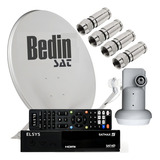 Kit De Antena Bedin Receptor Satmax 5 Conector Lnbf