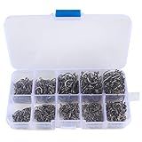 Kit De Anzóis De Pesca De Aço De Alto Carbono Com 500 Peças 10 Tamanhos N 3 12 N Forte Deslocamento Personalizado Com Caixa De Equipamentos Para água Doce água Salgada Acessórios Para