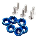 Kit De Arruela Billet Universal Com Parafuso M8 Epman Azul