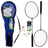 KIT De Badminton Completo Esportes E Jogos Com 5 Peças 2 Raquetes 3 Petecas E Bolsa Para Transporte Fácil Raqueteira Compacta Unissex LINHA PREMIUM SYANG