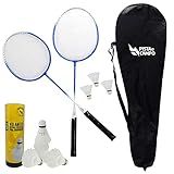 Kit De Badminton Pista E Campo 1 Tubo C 6 Petecas Extras