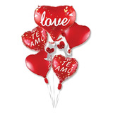 Kit De Balões Metalizados Temáticos Love Te Amo 5 Unidades