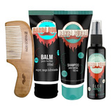 Kit De Barba Rubra Óleo Shampoo Balm E Pente Marco Boni