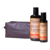 Kit De Barba Viking Terra Shampoo E Condicionador Amadeirado
