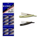 Kit De Barbear 50 Lâminas Lord 2 Navalhetes Inox Sekich