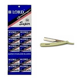 Kit De Barbear 50 Lâminas Lord Super 1 Navalhete Sekich