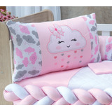 Kit De Berço Americano Com Trança 11 Peças Menina Estampas