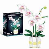 Kit De Bloco De Construção Orquídeas Para Adultos- Arranjo De Flores Orquídeas Artificiais Blocos De Construção Decorativo - Brinquedo De Blocos De Montar Coleção Botânica -616 Peças-