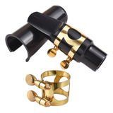 Kit De Bocal Alto Sax Com Ligadura Palheta E Tampa