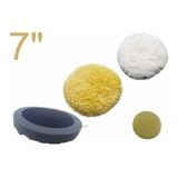 Kit De Boinas Para Polimento Lã E Espuma 7 Polegada C Velcro