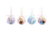 Kit De Bola Frozen Natal 7cm Disney 4 Unid Cromus