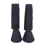 Kit De Boleteira E Caneleira Com Fitas Reforçadas Para Cavalo Vermelha 