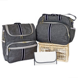 Kit De Bolsas Mãe Bebê Saída Maternidade Menina Menino