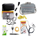 Kit De Bolso Enfermagem Aparelho Pressão Estetoscópio Duplo