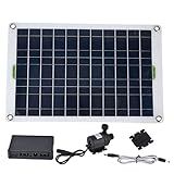 Kit De Bomba De água Solar- Painel 50W 800L-h 12V Baixo Ruído DC Silicone Plástico Bomba Solar Bomba De Fonte Solar Para Jardim- Quintal- Tanque De Peixes- Lagoa- Piscina- Exterior E Pátio