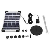Kit De Bomba De água Solar 5W Bomba De Cascata Solar Bomba De Fonte Solar Com 6 Bicos Para Piscina De Jardim Ao Ar Livre DC 10V