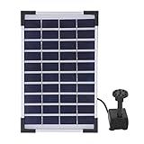 Kit De Bomba De água Solar Kit De Bomba De água De Fonte De Jardim Cabeça De 10V 75Cm 5W 10V 5 0W 6 Bicos Bomba De 180Cm Kit De Bomba De água De Célula Doméstica Bomba De Jardim