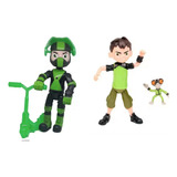 Kit De Bonecos Ben 10 Friagem Patinete Alienígena C6