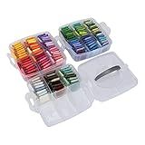 Kit De Bordado Linha De Bordar Máquina De Costura Caixa De Três Camadas 150 Cores Placa De Plástico Linha De Costura Linha De Bordar Para Produtos Artesanais De Costura