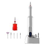 Kit De Broca De Unha Elétrica Máquina De Lixa De Unha Profissional Sem Fio Ferramentas Portáteis De Forma De Polimento De Pedicure Com Brocas De Cerâmica Para Unhas De Acrílico Unhas De Gel E Salão Doméstico