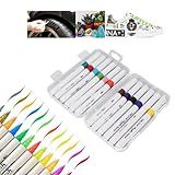 Kit De Canetas Acrílicas Para Pintura Marcadores Multicoloridos De Tinta Permanente Para Madeira Tela Pedra Vidro Cerâmica Tecido Plástico E Artesanato Ideal Para Desenhos Artísticos 12 
