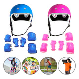 Kit De Capacete Infantil Cotoveleira Joelheira Bike Skate