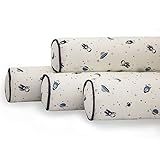 Kit De Capas De Rolinho Para Mini Cama 4 Peças 100 Algodão Com Zíper Space