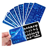 Kit De Carimbo Para Unhas De Silicone Com 3 Placas
