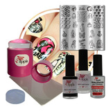 Kit De Carimbos Para Decoração De Unhas Completo Barbie P109