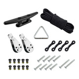 Kit De Carrinho De Âncora De Canoa Para Caiaque Mosquetão