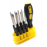 Kit De Chaves Philips E Fenda 9 Peças Cabo Emborrachado