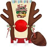 Kit De Chifres De Rena De Carro Nariz E Cauda Decoração De Natal De Rena Para Teto E Grade Frontal Conjunto De Decoração Automotiva De Chifres De Rena De Natal Para Carro SUV Van E Caminhão Da