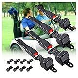 Kit De Cinto De Segurança Universal Retrátil Para Carrinho De Golfe Dianteiro Traseiro Para EZGO Yamaha Club Car 4 Peças 