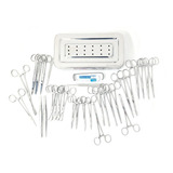 Kit De Cirurgia Veterinária 32 Peças Para Clinico E Petshop 