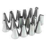 Kit De Confeitar 16 Bicos Bolo Profissional Confeiteiro Inox
