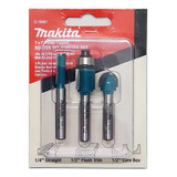 Kit De Conjunto De Madeira Makita D 16461 Conjunto De Cortadores De 3 1 4 Para Roteador Bb