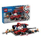Kit De Construção Lego City F1® Parada E Equipamento De Pit Com Carro Ferrari 60443