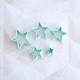Kit De Cortadores Estrela Com 5 Unidades Cortador De Biscoito Polymer Clay