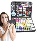 Kit De Costura Com Estojo Kit De Costura Indispensável Para Viagem Com Recipiente De Design Com Zíper Produtos Artesanais De Costura Para Malas Pastas Carros Gavetas De Mesa Armários Fovolat