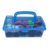 Kit De Costura Completo Mini Tesoura Agulhas E Estojo Viagem