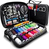 Kit De Costura E Linhas C- 95 Peças -Completo Com Linhas Coloridas Estojo Portátil- 21-15-4- Com 30 Agulhas-linha 24 Cores-Clipes Para Quilting-agulha Para Miçangas--enfiador De Linha-cortador De Linha -Fita Métrica E Mais-Adequado Para Viagens E Iniciantes- Emergências- Singer Aplicável