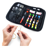 Kit De Costura Mini Estojo Básico Linha Fita Botão Tesoura