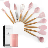 Kit De Cozinha 12 Utensílios Em Silicone Concha Colher